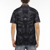 Men's Polo Shirt Lion Black Polygons