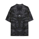 Hawaiian Shirt Lion Black Polygons