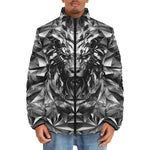 Down-Padded Puffer Jacket Silver Lion Face