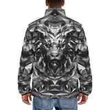 Down-Padded Puffer Jacket Silver Lion Face