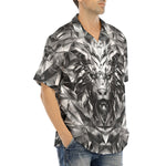 Hawaiian Shirt Silver Lion Face