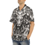 Hawaiian Shirt Silver Lion Face