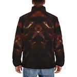 Down-Padded Puffer Jacket Lion Gems Crystals Shapes
