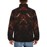 Down-Padded Puffer Jacket Lion Gems Crystals Shapes