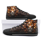 High-Top Canvas Shoes Lion Gems Crystals Shapes