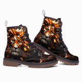 Leather Boots Lion Gems Crystals Shapes