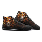 High-Top Canvas Shoes Lion Gems Crystals Shapes