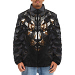Down-Padded Puffer Jacket 3D Lion Geometric Polygons
