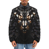 Down-Padded Puffer Jacket 3D Lion Geometric Polygons