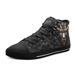 High-Top Canvas Shoes 3D Lion Geometric Polygons