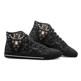 High-Top Canvas Shoes 3D Lion Geometric Polygons