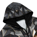 Men's Zip Up Hoodie 3D Lion Geometric Polygons