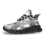 Sports Sneakers Shine Chrome Polygonal Shapes