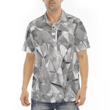 Men's Polo Shirt Shine Chrome Polygonal Shapes