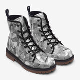 Leather Boots Shine Chrome Polygonal Shapes