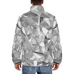 Down-Padded Puffer Jacket Shine Chrome Polygonal Shapes