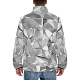 Down-Padded Puffer Jacket Shine Chrome Polygonal Shapes