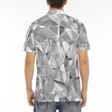 Men's Polo Shirt Shine Chrome Polygonal Shapes