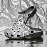 Classic Clogs Shine Chrome Polygonal Shapes