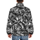 Down-Padded Puffer Jacket Silver Triangular Shapes