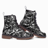 Leather Boots Silver Triangular Shapes