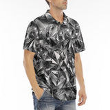 Men's Polo Shirt Silver Triangular Shapes