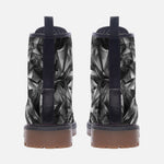 Leather Boots Silver Triangular Shapes