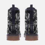 Leather Boots Silver Triangular Shapes