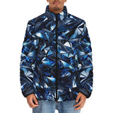 Down-Padded Puffer Jacket Blue Crystals Art