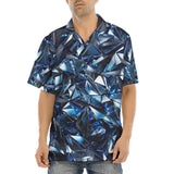 Hawaiian Shirt Blue Crystals Art