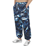 Men's Sweatpants Blue Crystals Art