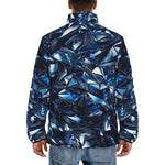 Down-Padded Puffer Jacket Blue Crystals Art