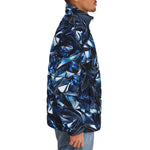 Down-Padded Puffer Jacket Blue Crystals Art