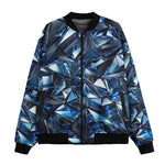 Bomber Jacket Blue Crystals Art