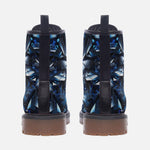 Leather Boots Blue Crystals Art