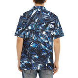 Hawaiian Shirt Blue Crystals Art