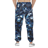 Men's Sweatpants Blue Crystals Art