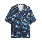 Hawaiian Shirt Blue Crystals Art