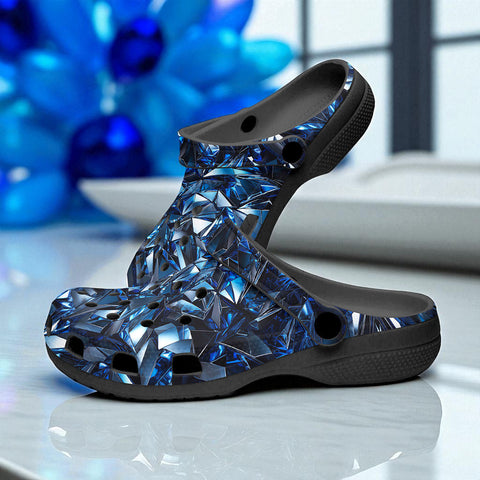 Classic Clogs Blue Crystals Art