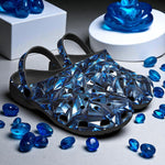 Classic Clogs Blue Crystals Art