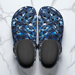 Classic Clogs Blue Crystals Art
