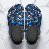 Classic Clogs Blue Crystals Art