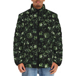 Down-Padded Puffer Jacket Camo Skulls Motifs