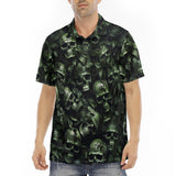 Men's Polo Shirt Camo Skulls Motifs