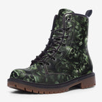 Leather Boots Camo Skull Motifs