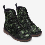 Leather Boots Camo Skull Motifs