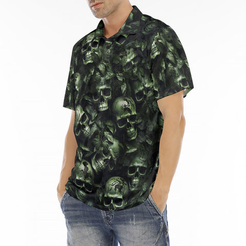 Men's Polo Shirt Camo Skulls Motifs