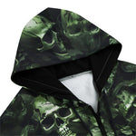 Men's Zip Up Hoodie Camo Skull Motifs