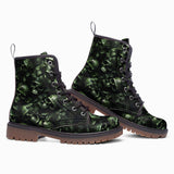 Leather Boots Camo Skull Motifs