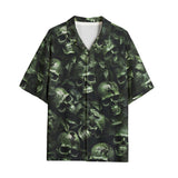 Hawaiian Shirt Camo Skulls Motifs